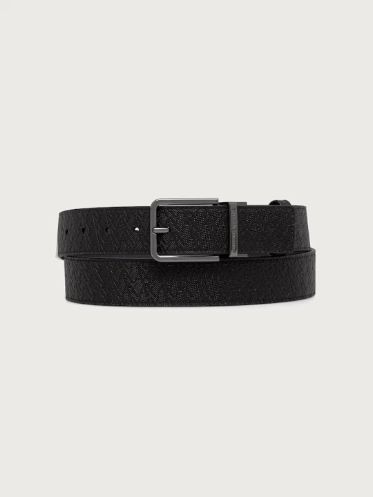 Obrázek produktu Armani Exchange oboustranný pásek pánský z imitace kůže černá
