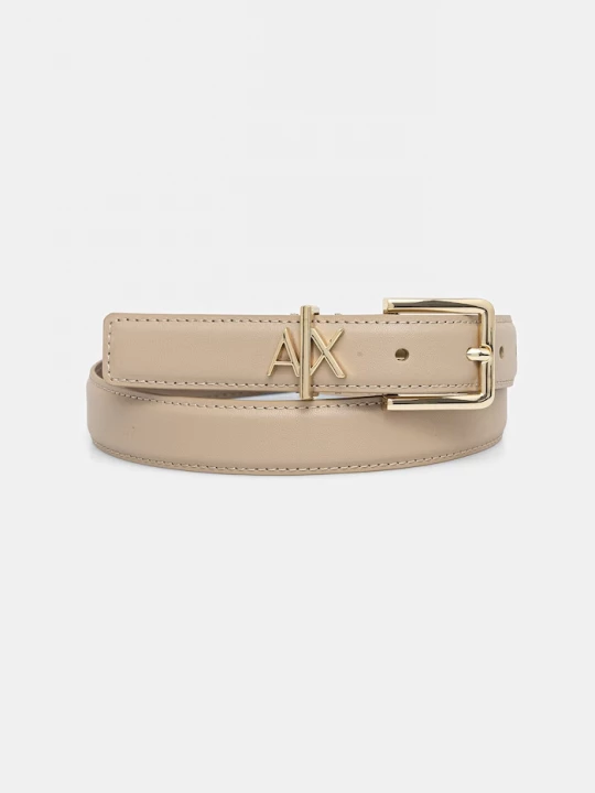 Obrázek produktu Armani Exchange pásek dámský kožený béžová