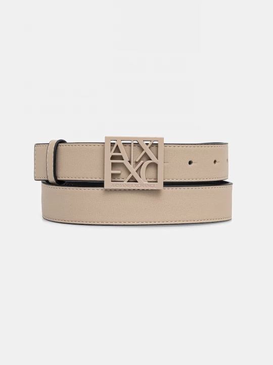 Obrázek produktu Armani Exchange pásek dámský z imitace kůže béžová