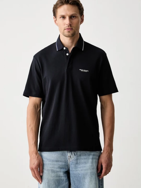 Obrázek produktu Armani Exchange polo pánské bavlněné námořnická modř
