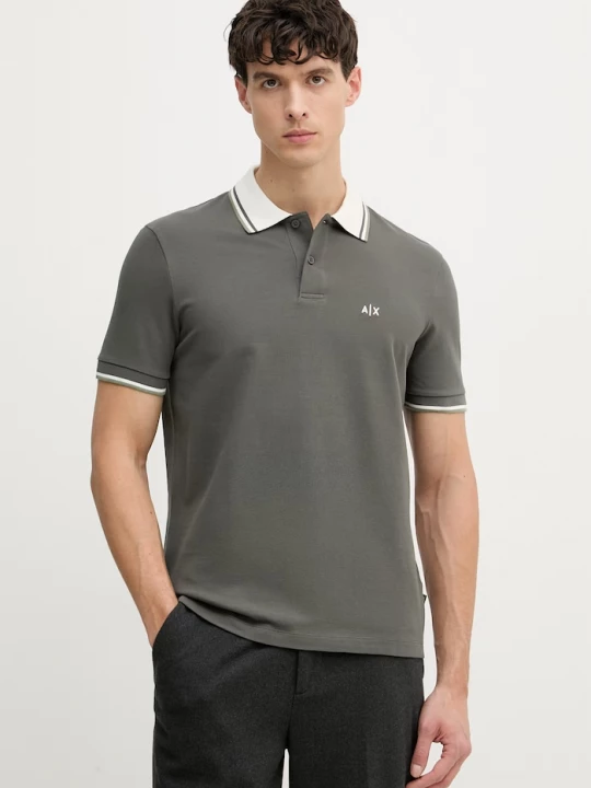 Obrázek produktu Armani Exchange polo pánské bavlněné zelená
