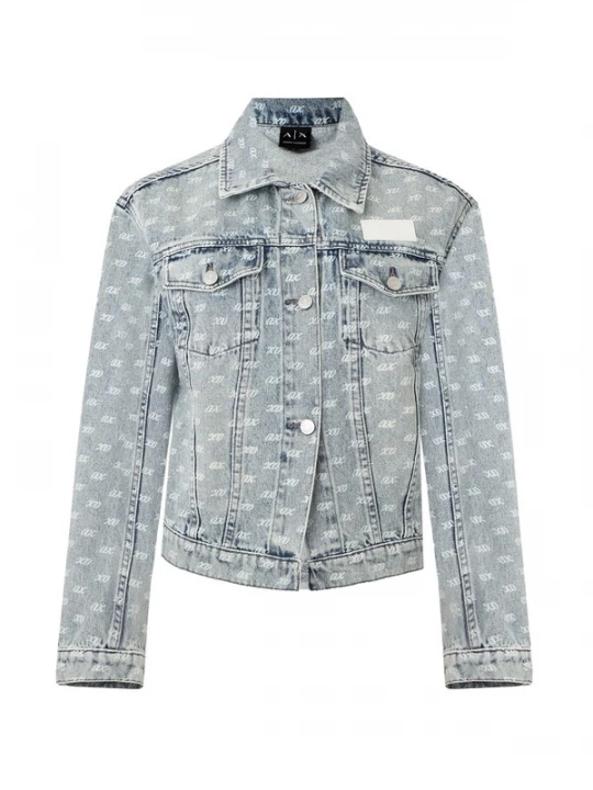 Obrázek produktu ARMANI EXCHANGE Přechodná bunda světlemodrá / offwhite