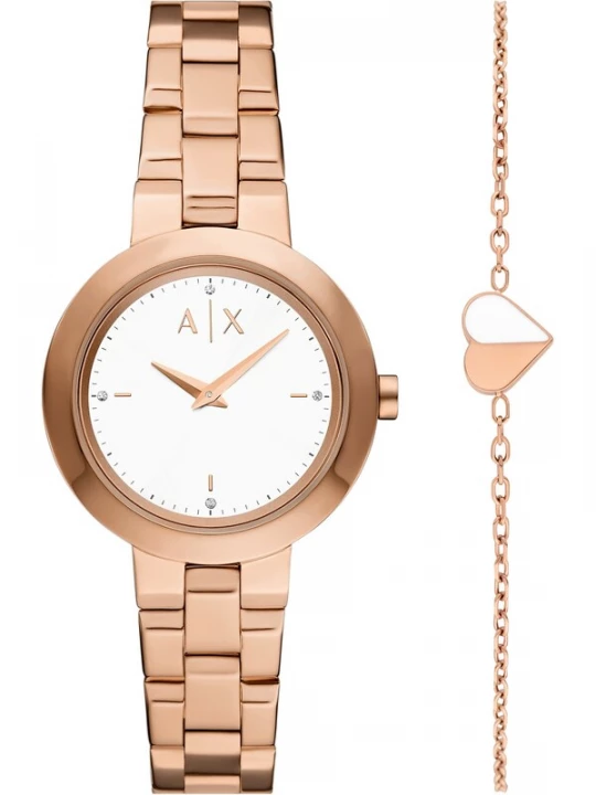 Obrázek produktu ARMANI EXCHANGE Sada šperků růže / bílá
