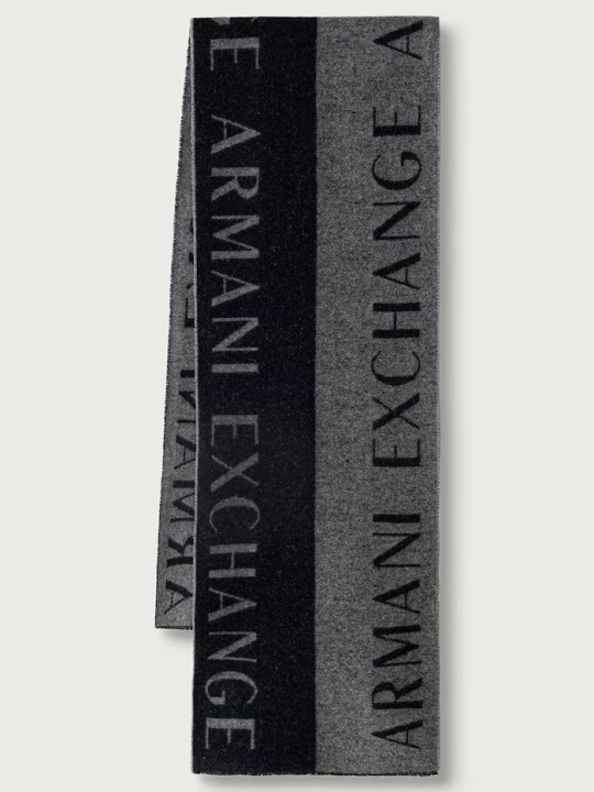 Obrázek produktu Armani Exchange šála pánská s vlnou námořnická modř
