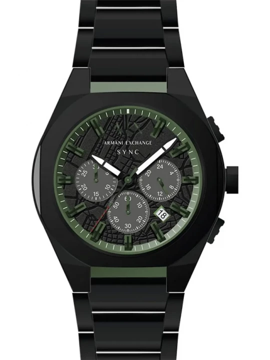 Obrázek produktu Armani Exchange sportovní hodinky pánské Sync černá
