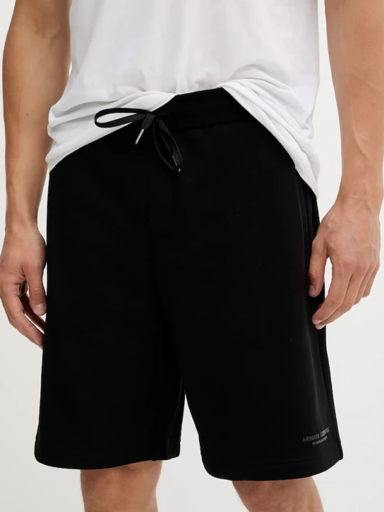 Obrázek produktu Armani Exchange teplákové šortky pánské bavlněné černá