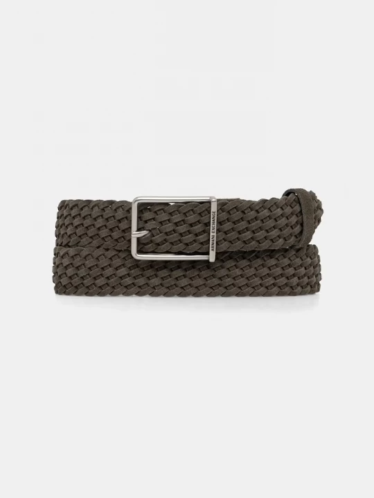 Obrázek produktu Armani Exchange textilní pásek pánský semišový zelená