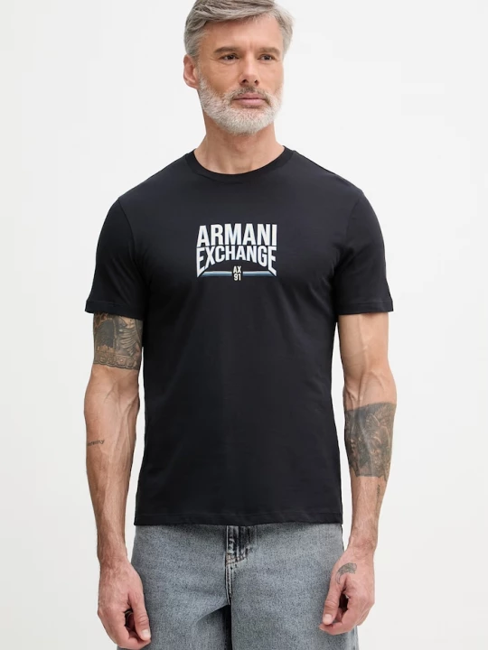 Obrázek produktu Armani Exchange tričko pánské bavlněné černá