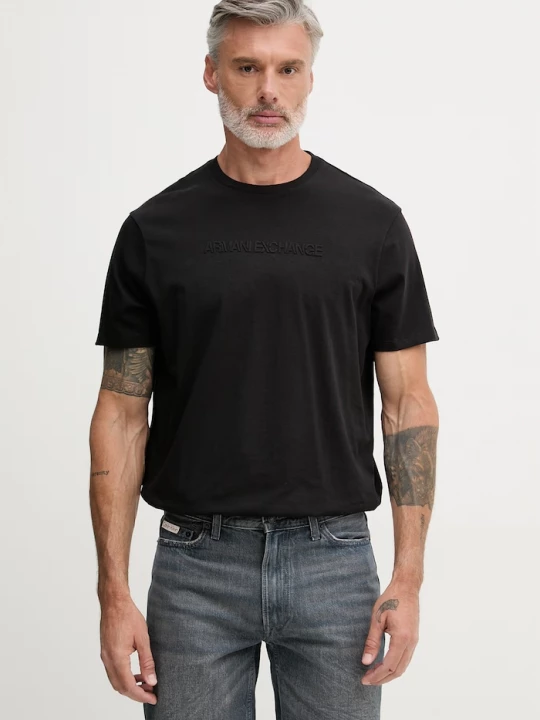 Obrázek produktu Armani Exchange tričko pánské bavlněné černá