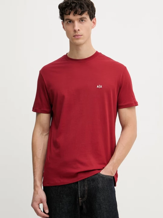 Obrázek produktu Armani Exchange tričko pánské bavlněné červená