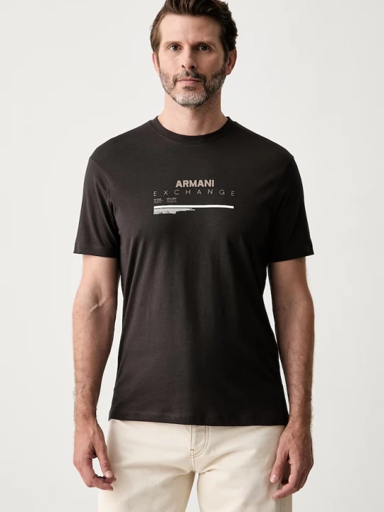 Obrázek produktu Armani Exchange tričko pánské bavlněné hnědá