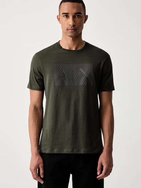 Obrázek produktu Armani Exchange tričko pánské bavlněné zelená
