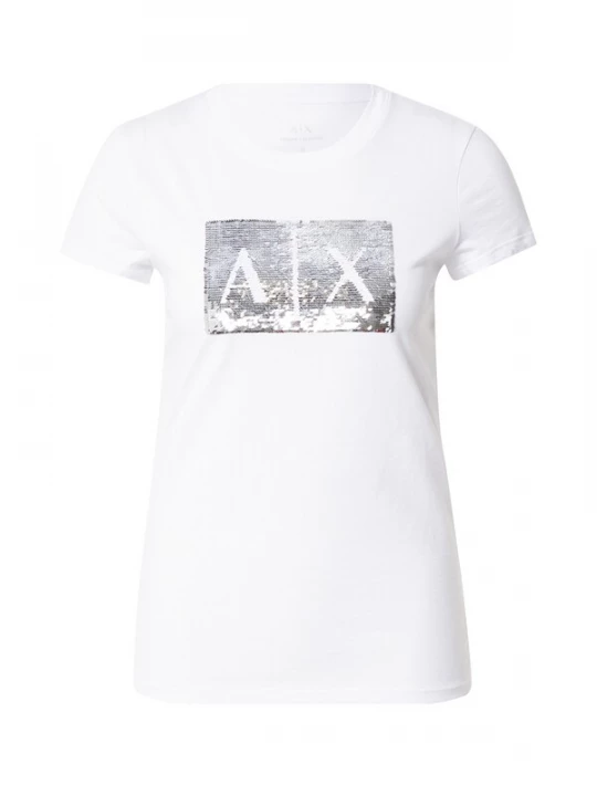 Obrázek produktu ARMANI EXCHANGE Tričko  stříbrná / bílá