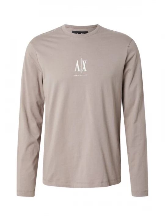 Obrázek produktu ARMANI EXCHANGE Tričko  tmavě béžová / bílá