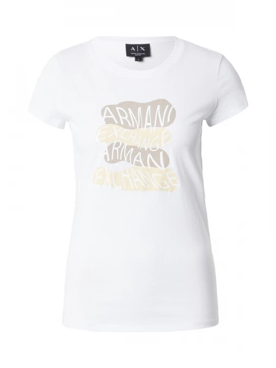 Obrázek produktu ARMANI EXCHANGE Tričko velbloudí / režná / bílá