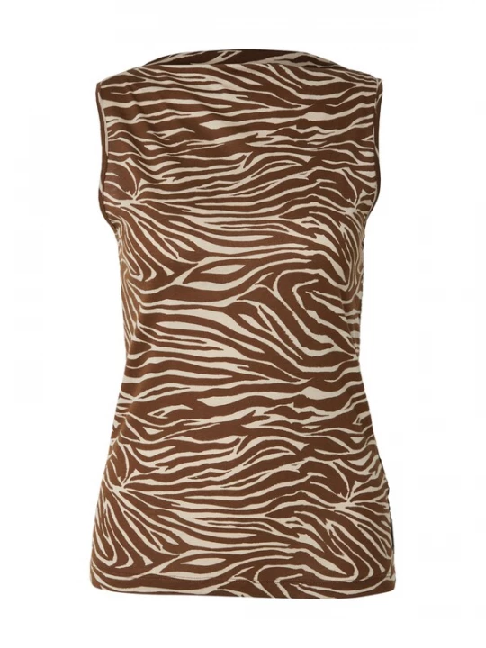Obrázek produktu ARMEDANGELS Top 'ZEBRA' béžová / čokoládová