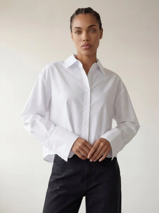 Obrázek produktu ARMIE Halenka 'The Emma Cropped Shirt' bílá