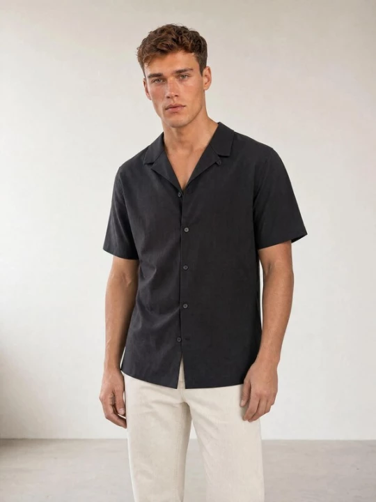 Obrázek produktu ARMIE Košile 'The Michael Linen Slim-Fit Shirt' černá