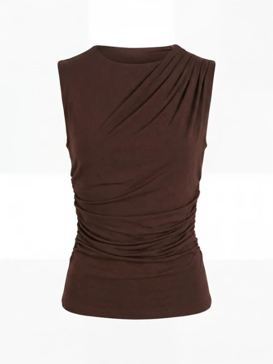 Obrázek produktu ARMIE Top 'The Julia Pleat Slim-Fit Top' hnědá