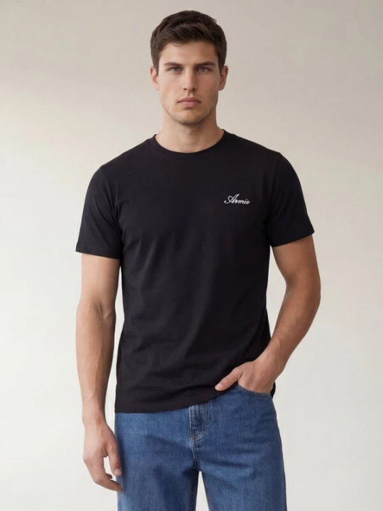 Obrázek produktu ARMIE Tričko 'The Pierre Slim-Fit Logo T-shirt' černá