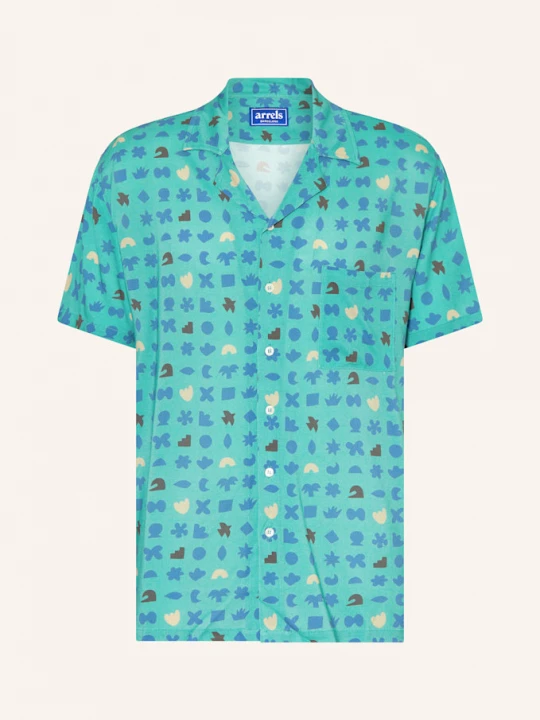Obrázek produktu Arrels Barcelona Košile Resort Light Blue Lucky Charms × Mary Comfort Fit petrolejová / modrá / černá