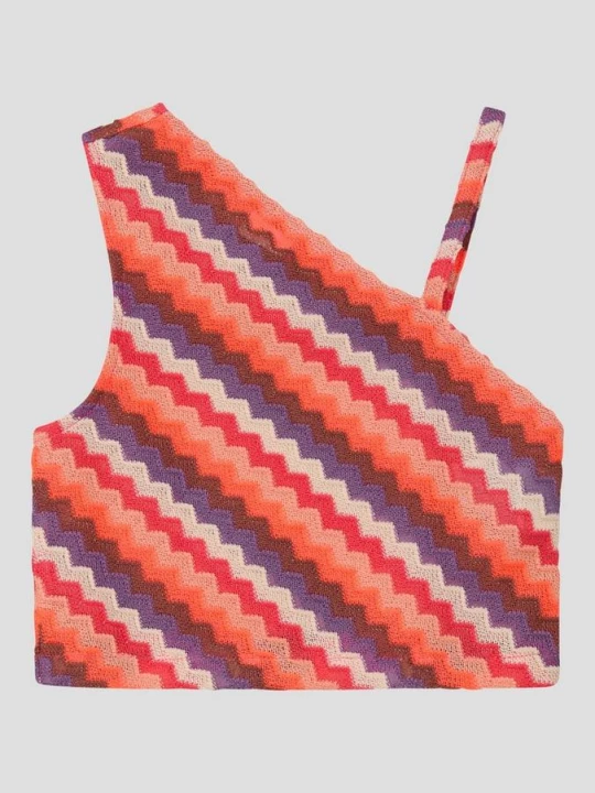 Obrázek produktu Asymetrický top se strukturou v úzkém střihu Slim Fit s.Oliver pestrá