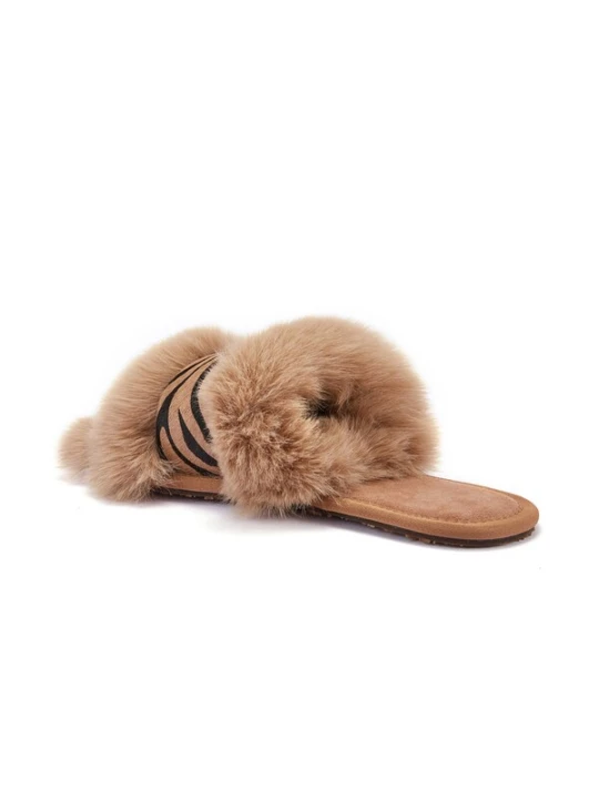 Obrázek produktu Australia Luxe Collective Pantofle 'MUCHAS' šedobéžová