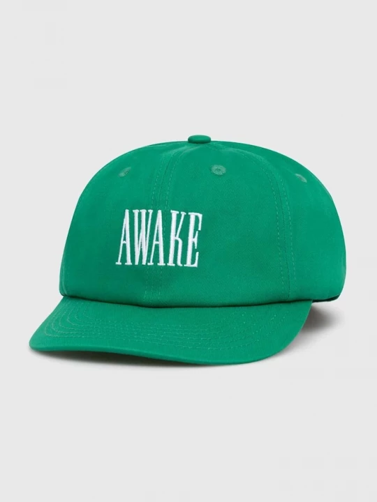 Obrázek produktu Awake NY Bavlněná baseballová čepice Awake NY Logo Hat zelená