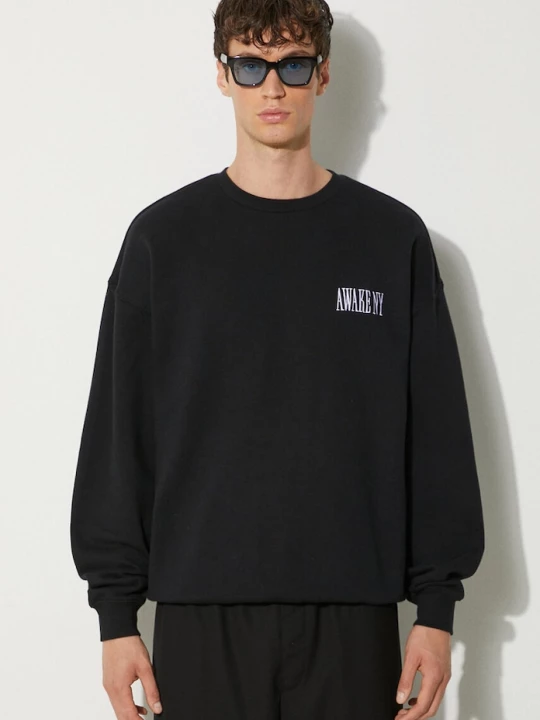 Obrázek produktu Awake NY Bavlněná mikina Awake NY Awake Crewneck černá