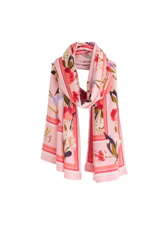 Obrázek produktu B by Ted Baker Šála olivová / tmavě fialová / pink / červená