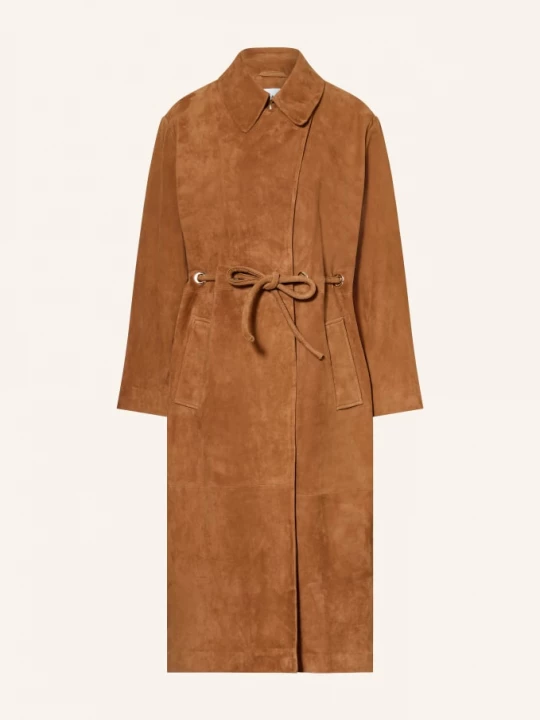 Obrázek produktu Ba&Sh Trenchcoat Matte V Koženém Vzhledu hnědá