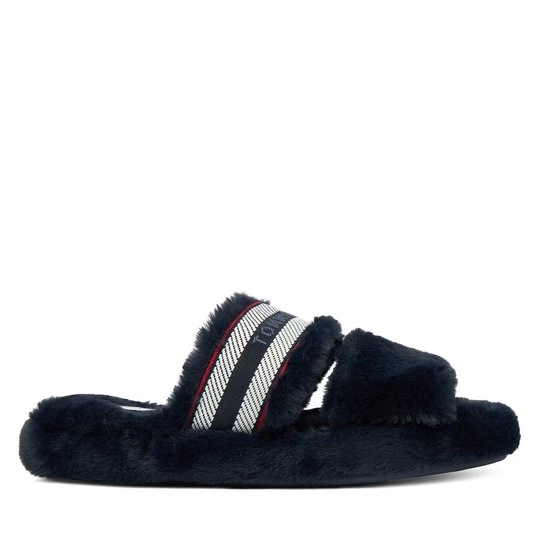 Obrázek produktu Bačkory Tommy Hilfiger Hilfiger Fur Slipper FW0FW08854 Tmavomodrá