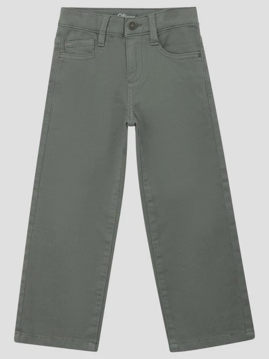 Obrázek produktu Baggy / Relaxed Fit / Mid Rise / Wide Leg kalhoty s.Oliver olivová