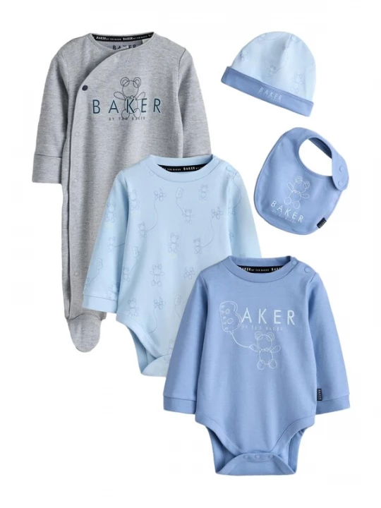 Obrázek produktu Baker by Ted Baker Prádlo-souprava modrá / světlemodrá / šedý melír / bílá