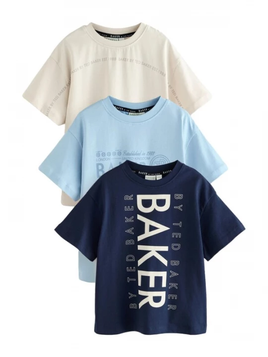 Obrázek produktu Baker by Ted Baker Tričko námořnická modř / světlemodrá / přírodní bílá