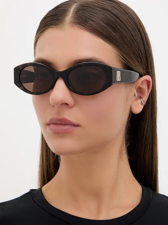 Obrázek produktu Balenciaga kulaté sluneční brýle dámské hnědá