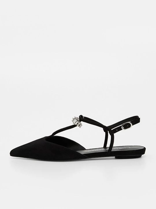 Obrázek produktu Baleríny s otevřenou patou Stuart Weitzman černá