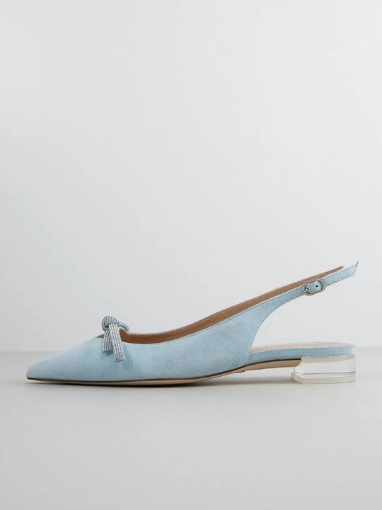 Obrázek produktu Baleríny s otevřenou patou Stuart Weitzman světle modrá