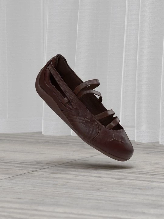 Obrázek produktu Baleríny s páskem Puma hnědá