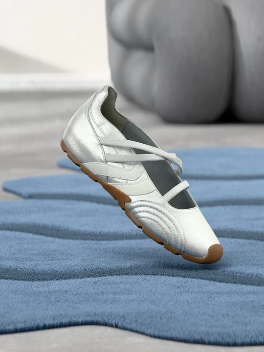 Obrázek produktu Baleríny s páskem Steve Madden stříbrná barva