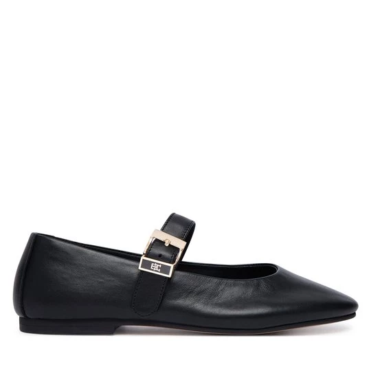 Obrázek produktu Baleríny Tommy Hilfiger Buckle Leather Ballerina FW0FW09684 Černá