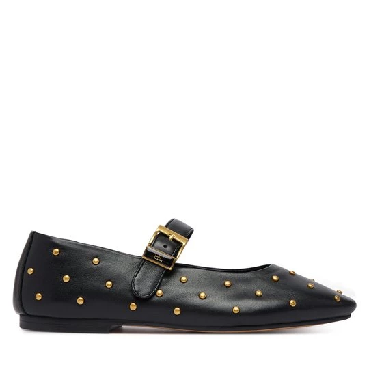 Obrázek produktu Baleríny Tommy Hilfiger Th Buckle Leather Stud Ballerina FW0FW09541 Černá