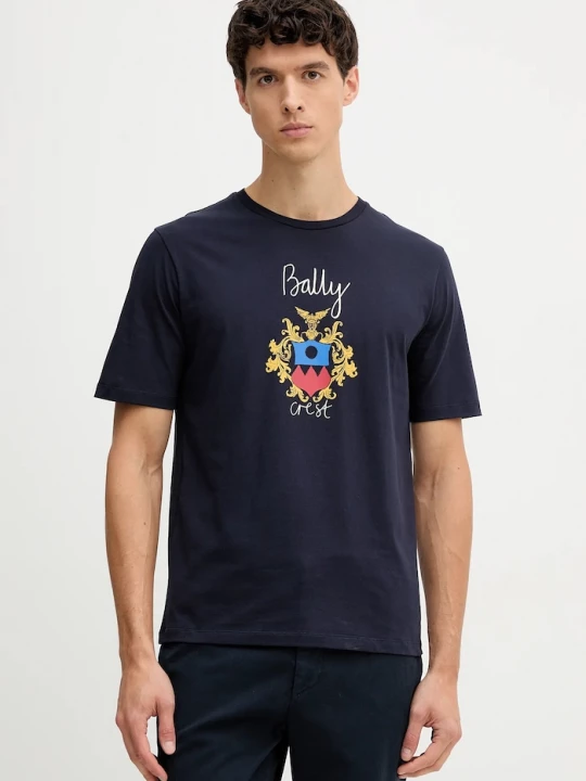 Obrázek produktu Bally Bavlněné tričko Bally námořnická modř