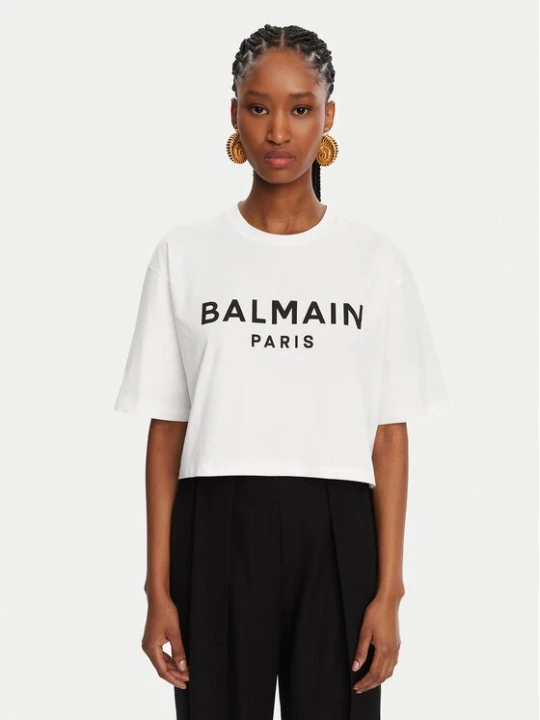 Obrázek produktu Balmain T-Shirt BF1EE020BB02 Bílá Relaxed Fit