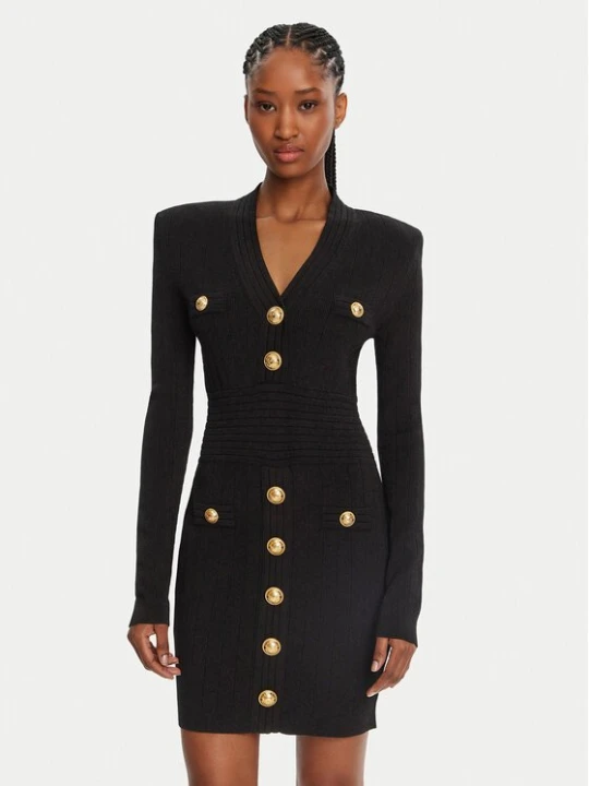 Obrázek produktu Balmain Úpletové šaty DF1R8059KB07 Černá Regular Fit