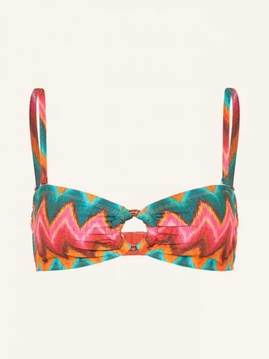 Obrázek produktu Banana Moon Bandeau Bikiny Myero Nalika S Třpytivou Přízí petrolejová / růžová / tmavě červená