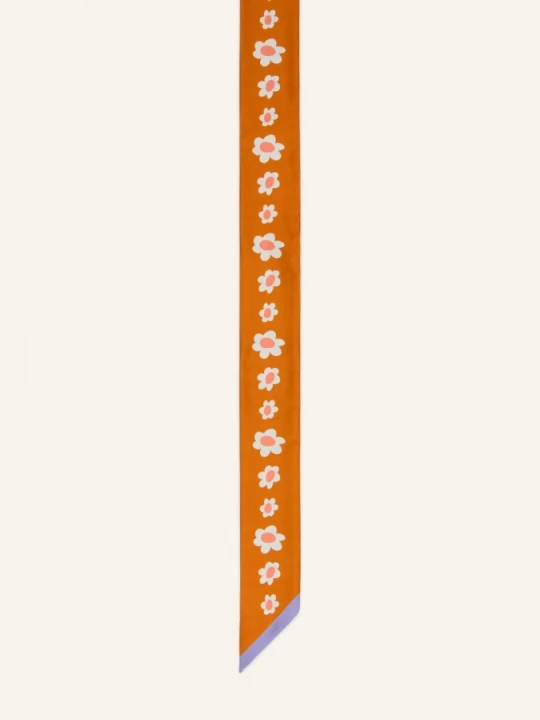 Obrázek produktu Barbieri Hedvábný Šátek oranžová / krémová / tmavě fialová