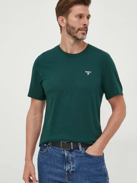 Obrázek produktu Barbour basic tričko pánské bavlněné ESSENTIALS zelená