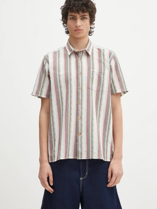 Obrázek produktu Barbour Bavlněná košile Barbour Barbour Lipton Striped S/S Relaxed Fit Shirt zelená
