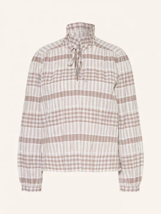 Obrázek produktu Barbour Blůza S Volánky hnědá / krémová